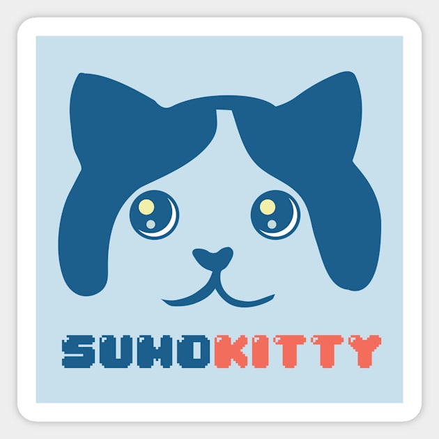 Sumo Kitty Sticker by skyshadows55